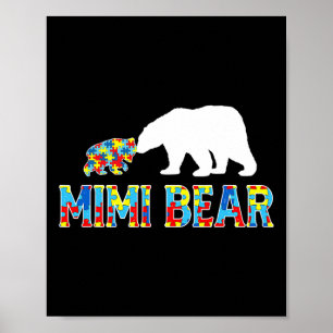 Autismus Bewusstsein Mimi Bären Puzzle Unterstützu Poster