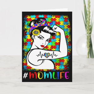 Autismus-Bewusstsein Mom Leben Krieger Autistische Karte