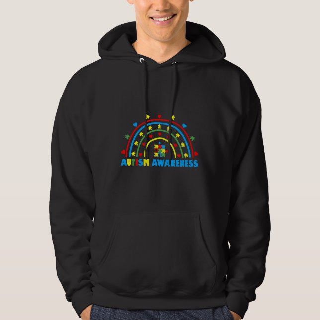 Autismus Bewusstsein Monat Band Puzzle Unterschied Hoodie (Vorderseite)