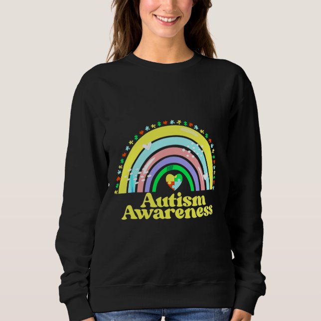 Autismus Bewusstsein Monat Band Puzzle Unterschied Sweatshirt (Vorderseite)