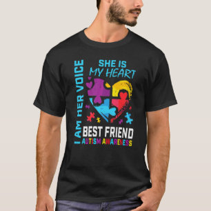 Autismus Bewusstsein Monat Bester Freund Puzzle St T-Shirt