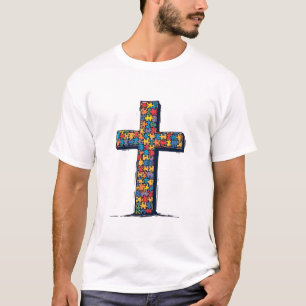 Autismus Bewusstsein Monat Christliche Religion Je T-Shirt