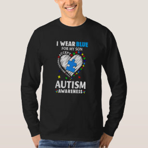 Autismus Bewusstsein Monat Herz ich tragen Blau fü T-Shirt