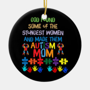 Autismus Bewusstsein Monat Mama Mutter Regenbogen Keramik Ornament