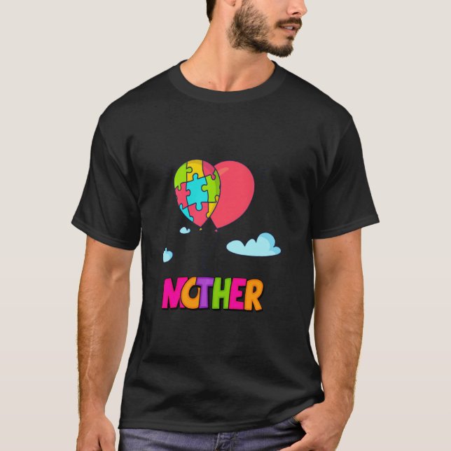 Autismus-Bewusstsein Mutter eines Kriegers Au Some T-Shirt (Vorderseite)