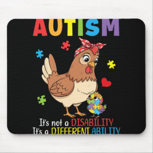 Autismus-Bewusstsein Mutter Huhn Andersfähigkeit Mousepad