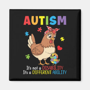 Autismus-Bewusstsein Mutter Huhn Unterschiedliche Magnet