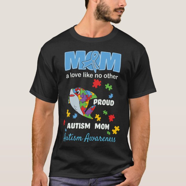 Autismus-Bewusstsein Mutter Mutterliebe Stolz Auti T-Shirt (Vorderseite)