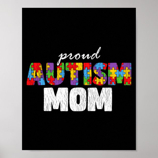 Autismus-Bewusstsein Mutter Stolz Autistischer Soh Poster (Vorne)