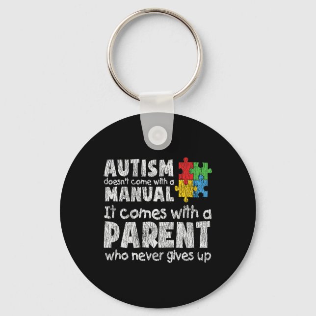 Autismus-Bewusstsein Mutter Vater Eltern Autistisc Schlüsselanhänger (Vorderseite)
