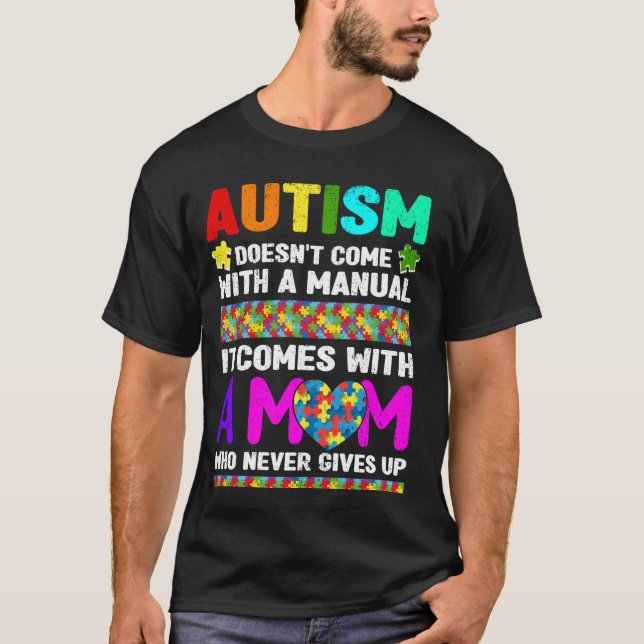 Autismus-Bewusstsein Muttermutter Liebe Unterstütz T-Shirt (Vorderseite)