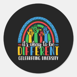 Autismus-Bewusstsein Neurodiversitäts-Unterstützun Runder Aufkleber