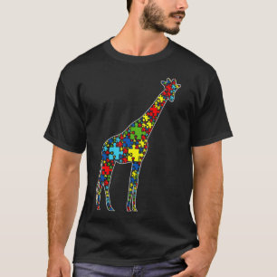 Autismus Bewusstsein Niedlich Giraffe Puzzle Piece T-Shirt