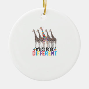 Autismus Bewusstsein Niedlich Giraffe Tier Es ist Keramik Ornament