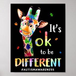 Autismus Bewusstsein Niedlich Giraffe Tier Es ist Poster