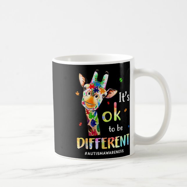 Autismus Bewusstsein Niedlich Giraffe Tier sein Ok Kaffeetasse (Rechts)