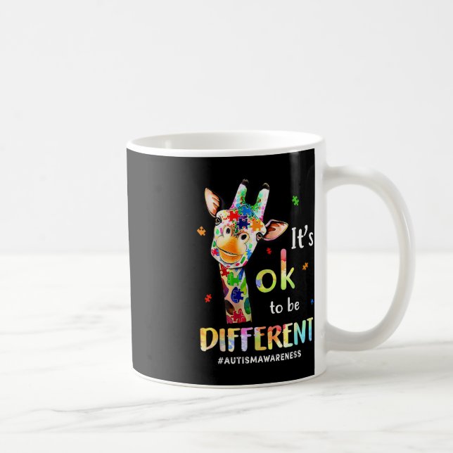 Autismus Bewusstsein Niedlich Giraffe Tier sein Ok Kaffeetasse (Rechts)