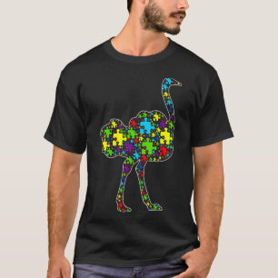 Autismus Bewusstsein Niedlich Straußenpuzzle Piece T-Shirt