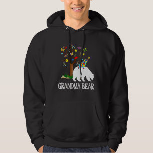 Autismus Bewusstsein Oma Bären Unterstützung Autis Hoodie