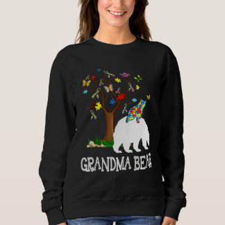 Autismus Bewusstsein Oma Bären Unterstützung Autis Sweatshirt