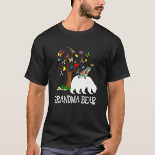Autismus Bewusstsein Oma Bären Unterstützung Autis T-Shirt