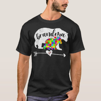 Autismus Bewusstsein Oma Bären Unterstützung Autis T-Shirt