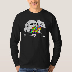 Autismus Bewusstsein Oma Bären Unterstützung Autis T-Shirt