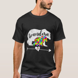 Autismus Bewusstsein Oma Bären Unterstützung Autis T-Shirt