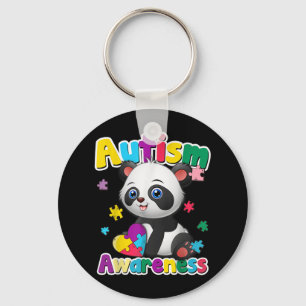 Autismus Bewusstsein Panda Puzzle Pieces Farben Ge Schlüsselanhänger
