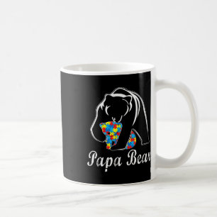 Autismus-Bewusstsein Papa Bär Unterstützt Autistis Kaffeetasse