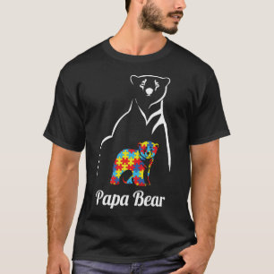 Autismus Bewusstsein Papa Bären Vater T-Shirt
