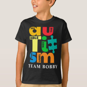Autismus-Bewusstsein passende Familie-Team individ T-Shirt