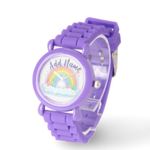 Autismus-Bewusstsein Pastell-Regenbogen-Puzzleteil Armbanduhr