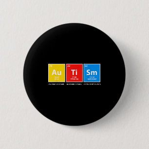 Autismus-Bewusstsein Periodensystem ASD Frauen Män Button