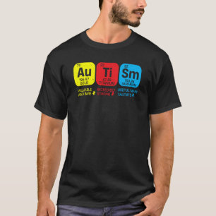 Autismus-Bewusstsein Periodensystem Blau für Unter T-Shirt
