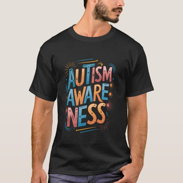 Autismus-Bewusstsein Periodensystem T-Shirt (Vorderseite)