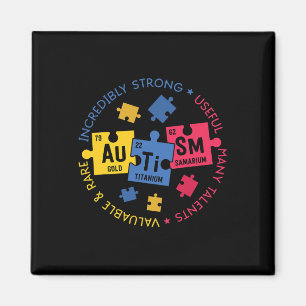 Autismus Bewusstsein Periodischer Puzzle Wissensch Magnet