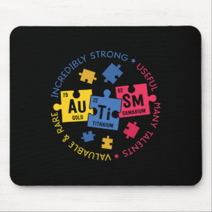 Autismus Bewusstsein Periodischer Puzzle Wissensch Mousepad