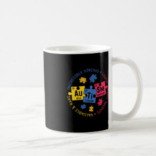 Autismus-Bewusstsein Periodisches Puzzle Naturwiss Kaffeetasse