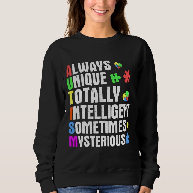 Autismus Bewusstsein Plus Größe Akzeptanzpuzzle Sweatshirt (Vorderseite)