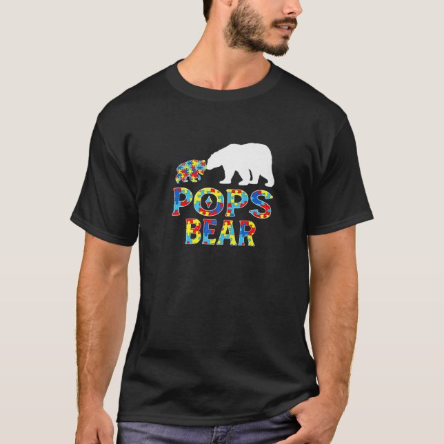 Autismus Bewusstsein POP Bear Support Autistic T-Shirt (Vorderseite)