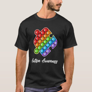 Autismus-Bewusstsein Pop It Fidget Spielzeug Autis T-Shirt
