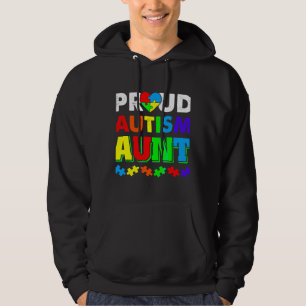Autismus Bewusstsein Proud Autismus Tante Puzzle Hoodie