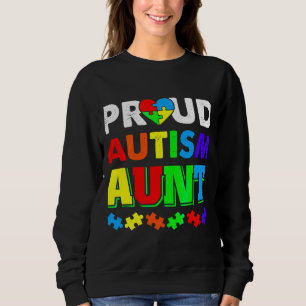 Autismus Bewusstsein Proud Autismus Tante Puzzle Sweatshirt