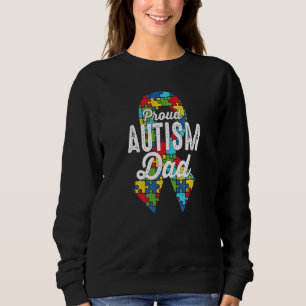 Autismus Bewusstsein Proud Autismus Vater Ribbon P Sweatshirt