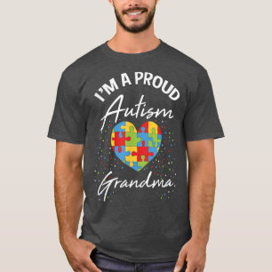 Autismus Bewusstsein Proud Oma Puzzle Herz Cool F T-Shirt