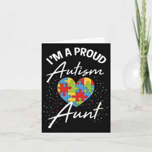 Autismus Bewusstsein Proud Tante Puzzle Herz Cool Karte