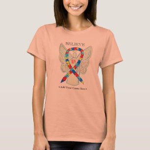 Autismus Bewusstsein Puzzle ASD Ribbon Angel Shirt