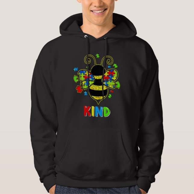 Autismus Bewusstsein Puzzle Biene sein Kind Autist Hoodie (Vorderseite)