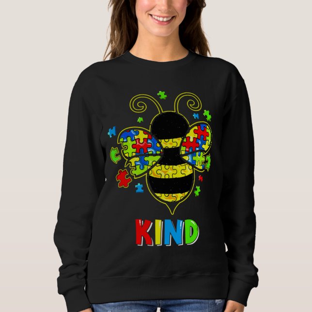 Autismus Bewusstsein Puzzle Biene sein Kind Autist Sweatshirt (Vorderseite)